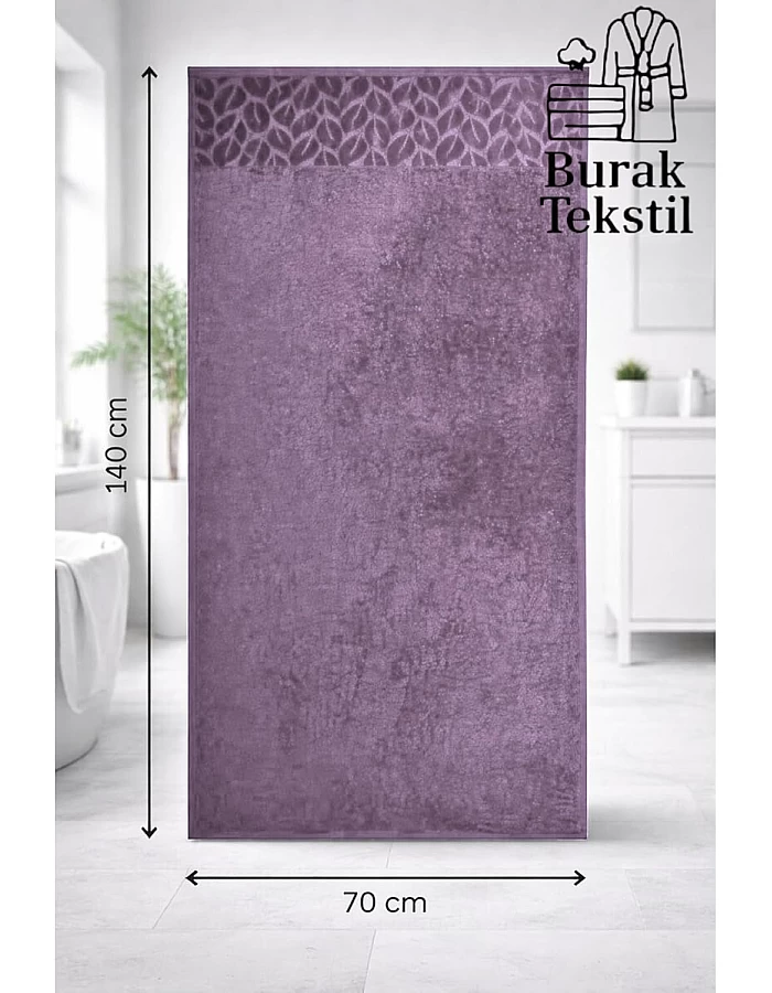 Burak Tekstil Supreme Egyptian Cotton Bath Towel Set – 2 Piece Set of 2 Large Bath Towels (140 X 70 cm), Ultra Soft, Highly Absorbent, Made in Egypt (Mauve)
