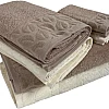 Cotton Towel Set 6-Piece, 2 Bath Towels 170x40 cm, 2 Hand Towels 100x50 cm, 2 Face Towels 30x30 cm, comfortable and highly abosrbent (Off White - Gray)