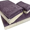 Cotton Towel Set 6-Piece, 2 Bath Towels 170x40 cm, 2 Hand Towels 100x50 cm, 2 Face Towels 30x30 cm, comfortable and highly abosrbent (Off White - Gray)