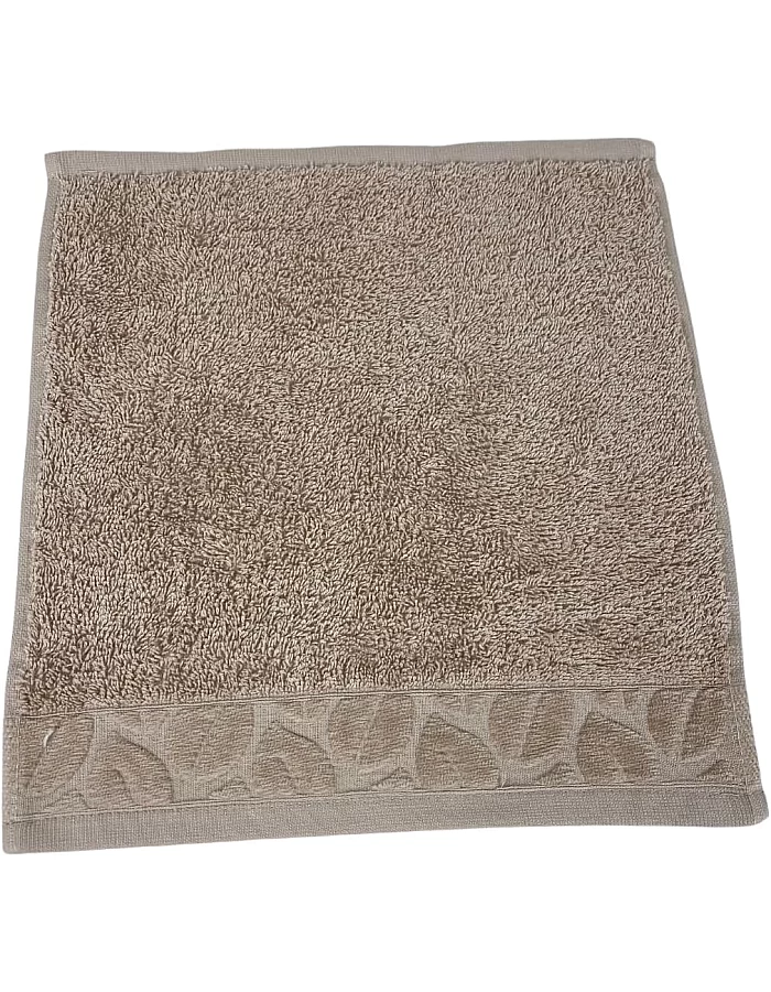 Egyptian Cotton Face Towel – 100% Pure Cotton, From Sol Suave, 1-Piece Set, Soft & Absorbent, Leaf Jacquard Border (30 * 30 CM))