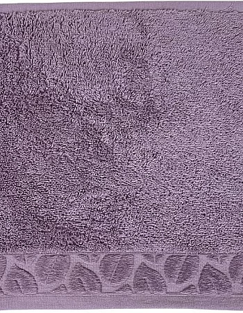 Egyptian Cotton Face Towel – 100% Pure Cotton, From Sol Suave, 1-Piece Set, Soft & Absorbent, Leaf Jacquard Border (Mauve, FaceTowel (30 * 30 CM))