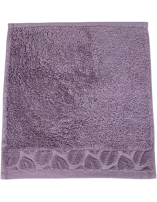 Egyptian Cotton Face Towel – 100% Pure Cotton, From Sol Suave, 1-Piece Set, Soft & Absorbent, Leaf Jacquard Border (Mauve, FaceTowel (30 * 30 CM))