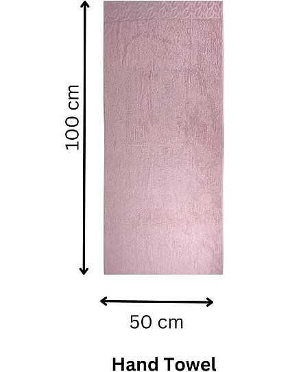 Egyptian Cotton Hand Towel from Sol Suave, 100% Cotton, Multiple Sizes and Colours, Set of 1, with leaf jacquard border (50 * 100 CM))
