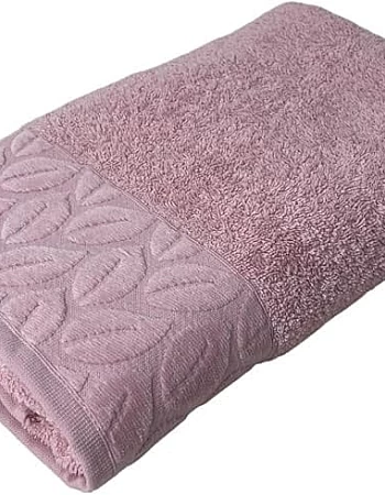 Egyptian Cotton Hand Towel from Sol Suave, 100% Cotton, Multiple Sizes and Colours, Set of 1, with leaf jacquard border (50 * 100 CM))