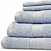 Home of Linen – Move In Bundle (8 Pieces) – 4 Face (33x33 cm), 2 Hand (50x100 cm), 2 Bath (70x140 cm) – 100% Egyptian Cotton – 600 GSM – Baby Blue