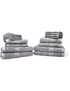 Home of Linen – Move In Bundle (8 Pieces) – 4 Face (33x33 cm), 2 Hand (50x100 cm), 2 Bath (70x140 cm) – 100% Egyptian Cotton – 600 GSM – Baby Blue