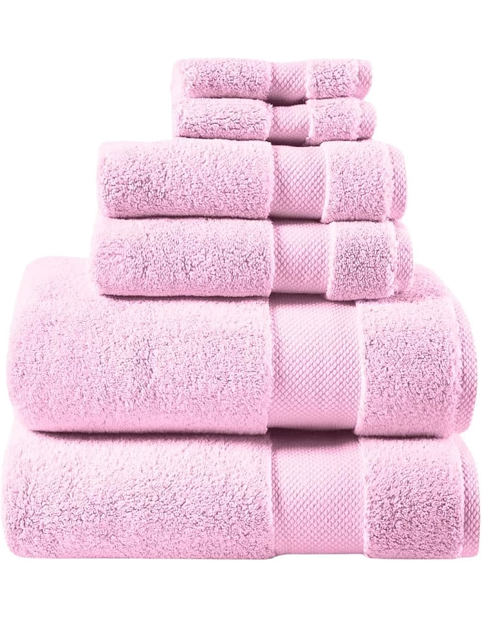 Home of Linen – Move In Bundle (8 Pieces) – 4 Face (33x33 cm), 2 Hand (50x100 cm), 2 Bath (70x140 cm) – 100% Egyptian Cotton – 600 GSM – Baby Blue