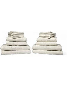 Home of Linen – Move In Bundle (8 Pieces) – 4 Face (33x33 cm), 2 Hand (50x100 cm), 2 Bath (70x140 cm) – 100% Egyptian Cotton – 600 GSM – Baby Blue