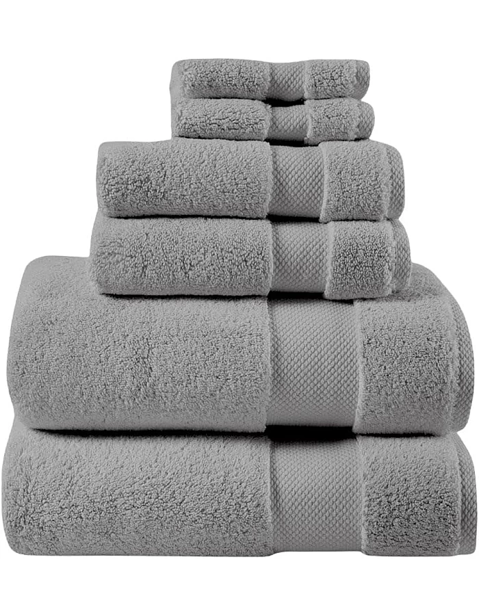 Home of Linen – Move In Bundle (8 Pieces) – 4 Face (33x33 cm), 2 Hand (50x100 cm), 2 Bath (70x140 cm) – 100% Egyptian Cotton – 600 GSM – Baby Blue