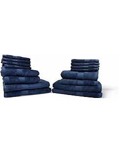 Home of Linen – Move In Bundle (8 Pieces) – 4 Face (33x33 cm), 2 Hand (50x100 cm), 2 Bath (70x140 cm) – 100% Egyptian Cotton – 600 GSM – Baby Blue