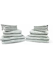 Home of Linen – Move In Bundle (8 Pieces) – 4 Face (33x33 cm), 2 Hand (50x100 cm), 2 Bath (70x140 cm) – 100% Egyptian Cotton – 600 GSM – Baby Blue