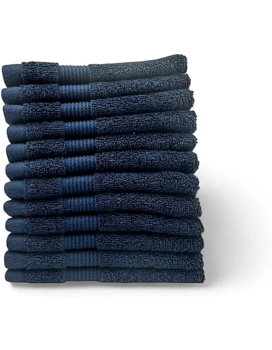 Home of Linen – Move In Bundle (8 Pieces) – 4 Face (33x33 cm), 2 Hand (50x100 cm), 2 Bath (70x140 cm) – 100% Egyptian Cotton – 600 GSM – Baby Blue