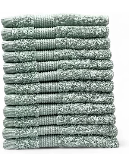 Home of Linen – Move In Bundle (8 Pieces) – 4 Face (33x33 cm), 2 Hand (50x100 cm), 2 Bath (70x140 cm) – 100% Egyptian Cotton – 600 GSM – Baby Blue