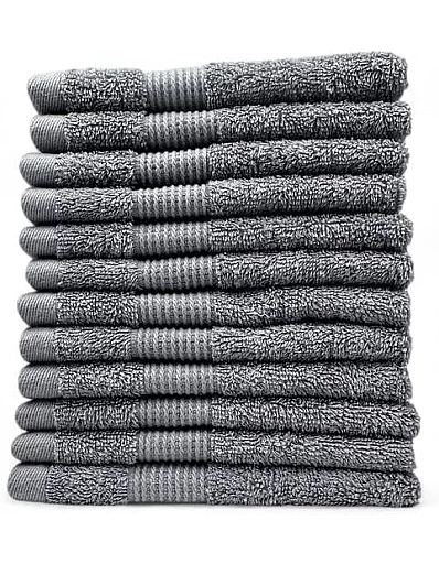 Home of Linen – Move In Bundle (8 Pieces) – 4 Face (33x33 cm), 2 Hand (50x100 cm), 2 Bath (70x140 cm) – 100% Egyptian Cotton – 600 GSM – Baby Blue