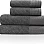 Premium Quality Cotton Bath Towel Set, Pack of 4 Pieces (Different Sizes), Ribbed Design Ultra Soft and Highly Absorbent Towels, Ideal for Hotel, Spa and Everyday Bathroom Use (Grey)