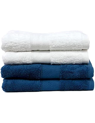 Premium Quality Cotton Bath Towel Set, Pack of 4 Pieces (Same Sizes 50 X 100 CM), Ribbed Design Ultra Soft and Highly Absorbent Towels, Spa and Everyday Bathroom Use (Grey and Caffe)