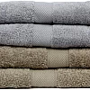 Premium Quality Cotton Bath Towel Set, Pack of 4 Pieces (Same Sizes 50 X 100 CM), Ribbed Design Ultra Soft and Highly Absorbent Towels, Spa and Everyday Bathroom Use (Grey and Caffe)