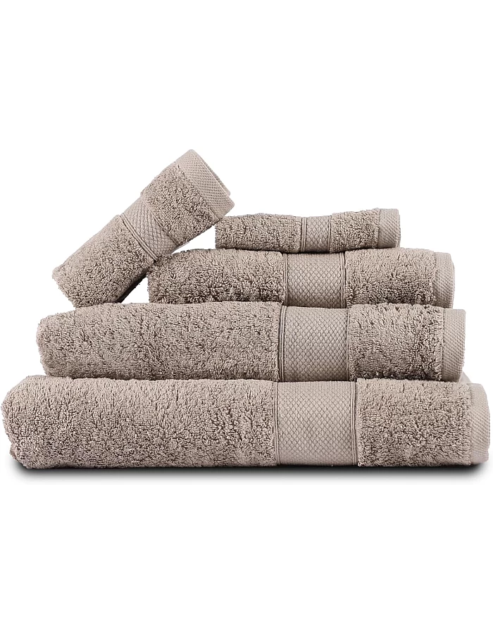 Premium Quality Cotton Bath Towel Set, Pack of 5 Pieces (Different Sizes), Ribbed Design Ultra Soft and Highly Absorbent Towels, Ideal for Hotel, Spa and Everyday Bathroom Use (Off White)