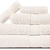 Premium Quality Cotton Bath Towel Set, Pack of 5 Pieces (Different Sizes), Ribbed Design Ultra Soft and Highly Absorbent Towels, Ideal for Hotel, Spa and Everyday Bathroom Use (Off White)