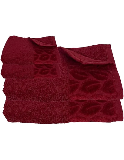 Soft Bath Towels Set, Absorbent Fade Resistant 100% Cotton, Highly Absorbent Towels for Bathroom, Gym, Hotel, and Spa (Barn Red, 2 Hand Towels & 2 Bath Towels)