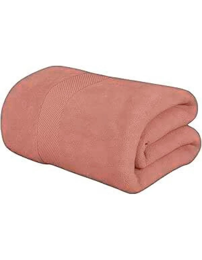 Sol Suave 1 Piece Egyptian Cotton Bath Towel - Ultra Soft & Highly Absorbent, Quick Dry Wash Cloths (Beige, Bath Towel (140 x 70 cm))