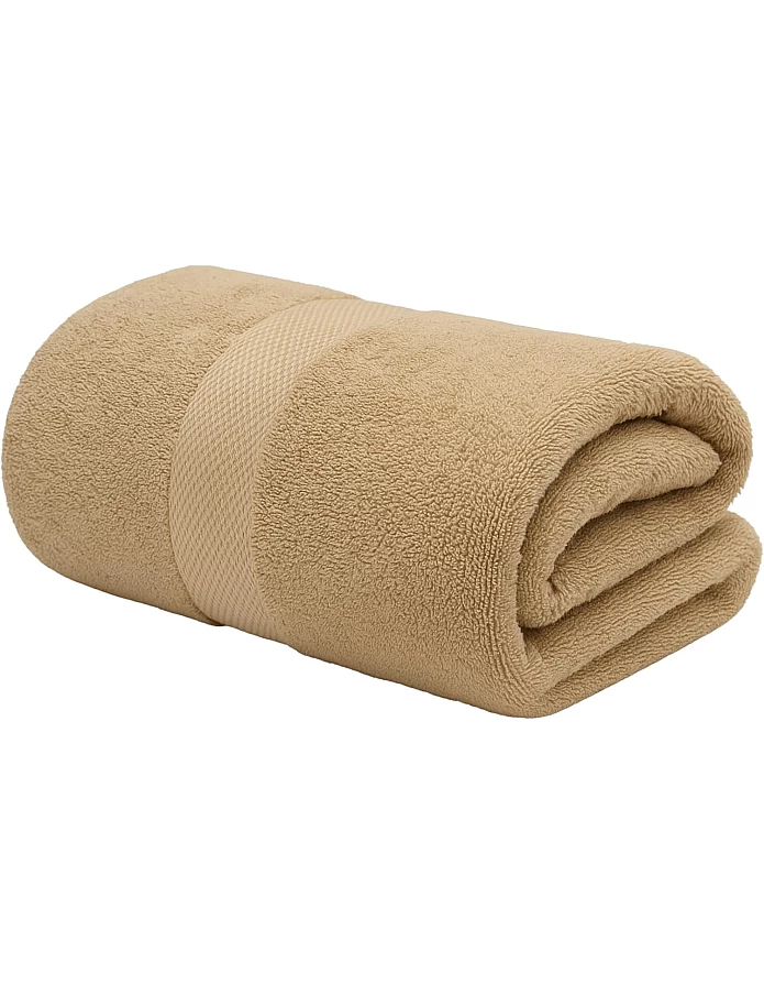 Sol Suave 1 Piece Egyptian Cotton Bath Towel - Ultra Soft & Highly Absorbent, Quick Dry Wash Cloths (Cashmere, Bath Towel (140 x 70 cm))