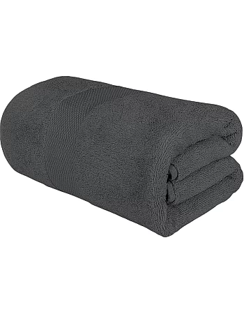 Sol Suave 1 Piece Egyptian Cotton Bath Towel - Ultra Soft & Highly Absorbent, Quick Dry Wash Cloths (Gray, Bath Towel (140 x 70 cm))