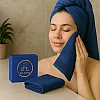 Sol Suave 1 Piece Egyptian Cotton Bath Towel - Ultra Soft & Highly Absorbent, Quick Dry Wash Cloths (Navy Blue, Bath Towel (140 x 70 cm))