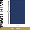 Sol Suave 1 Piece Egyptian Cotton Bath Towel - Ultra Soft & Highly Absorbent, Quick Dry Wash Cloths (Navy Blue, Bath Towel (140 x 70 cm))