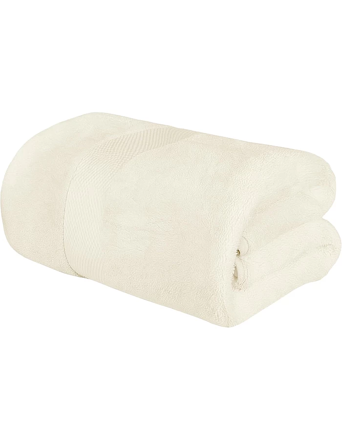 Sol Suave 1 Piece Egyptian Cotton Bath Towel - Ultra Soft & Highly Absorbent, Quick Dry Wash Cloths (Off-white, Bath Towel (140 x 70 cm))