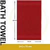 Sol Suave 1 Piece Egyptian Cotton Bath Towel - Ultra Soft & Highly Absorbent, Quick Dry Wash Cloths (Red, Bath Towel (140 x 70 cm))