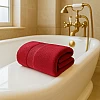 Sol Suave 1 Piece Egyptian Cotton Bath Towel - Ultra Soft & Highly Absorbent, Quick Dry Wash Cloths (Red, Bath Towel (140 x 70 cm))