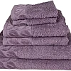 Sol Suave 6 Pieces Bath Towel Set, 100% Cotton, Hotel Quality Towels, 2 Bath Towels 70 * 140 cm, 2 Hand Towels 50 * 100 cm, 2 Washcloths 30 * 30 cm (Mauve)