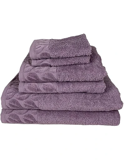 Sol Suave 6 Pieces Bath Towel Set, 100% Cotton, Hotel Quality Towels, 2 Bath Towels 70 * 140 cm, 2 Hand Towels 50 * 100 cm, 2 Washcloths 30 * 30 cm (Mauve)