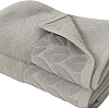 Sol Suave Cotton Bath Towels, 2 Pieces, 140x70 cm, Ultra Soft with Jacquard Leaf Pattern, High Water Absorption, (Silver, 2 Bath Towels 140x70 cm)