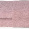 Sol Suave Cotton Bath Towels, 2 Pieces, 140x70 cm, Ultra Soft with Jacquard Leaf Pattern, High Water Absorption, (Silver, 2 Bath Towels 140x70 cm)