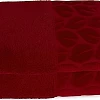 Sol Suave Cotton Hand Towels, 2 Pieces, 100x50 cm, Ultra Soft, Elegant Jacquard Leaf Pattern, High Water Absorption (Barn Red, 2 Hand Towels 100x50 cm)