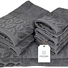 White Classic Cotton Bath Towel Set, 8-Piece, 700 GSM, 2 Bath Towels, 2 Hand Towels, 4 Washcloths (Gray)