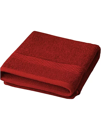 White Classic Cotton Towel, 100% Cotton, 1 Piece Face Towel (Red, Face Towel (30x30 cm))