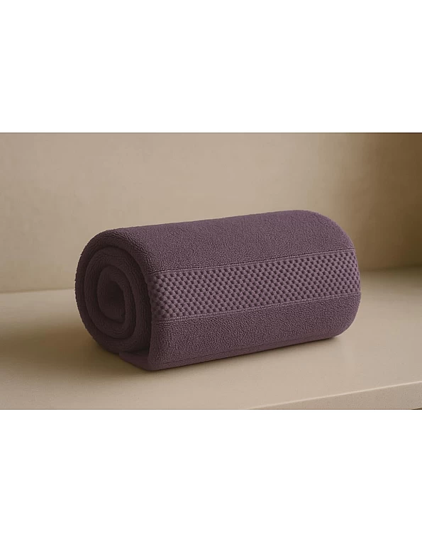 White Classic Cotton Towel, 100% Cotton, 1 Piece Face towel (Purple, Face Towel (30x30 cm))