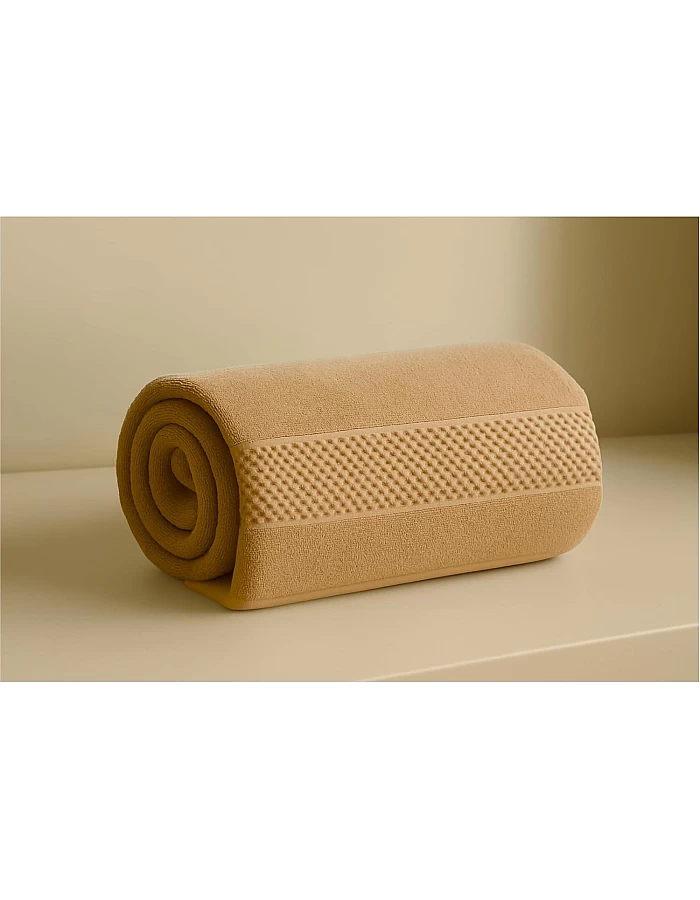 White Classic Cotton Towel, 100% Cotton, 1 Piece Hand Towel (Beige, Face Towel (30x30 cm))