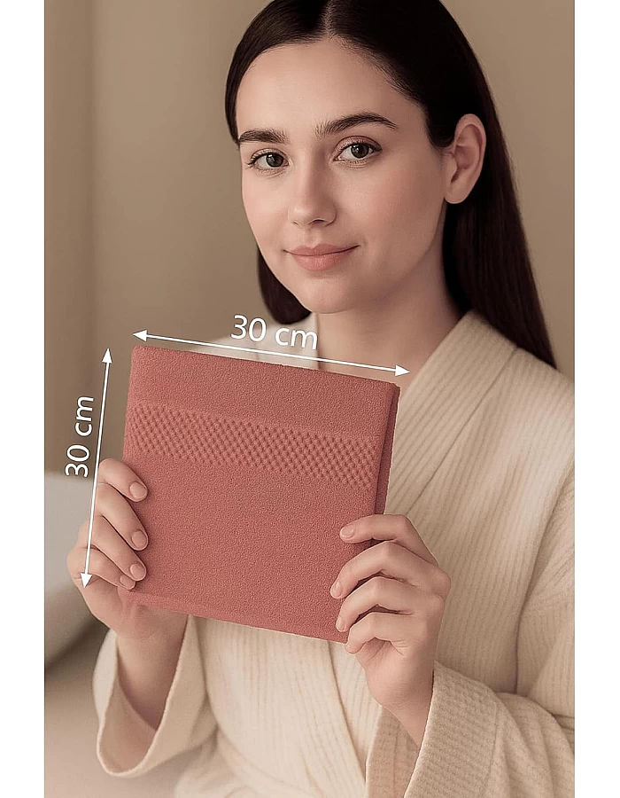 White Classic Cotton Towel, 100% Cotton, 1 Piece Hand Towel (Cashmere, Face Towel (30x30 cm))