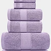 White Classic Luxury Bath Towel Set of 8 Pieces - 100% Turkish Cotton Highly Absorbent Towels for Bathroom, 2 Luxury Bath Towels 700GSM, 2 Hand Towels, 4 Washcloths, Lavender