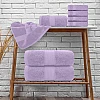 White Classic Luxury Bath Towel Set of 8 Pieces - 100% Turkish Cotton Highly Absorbent Towels for Bathroom, 2 Luxury Bath Towels 700GSM, 2 Hand Towels, 4 Washcloths, Lavender