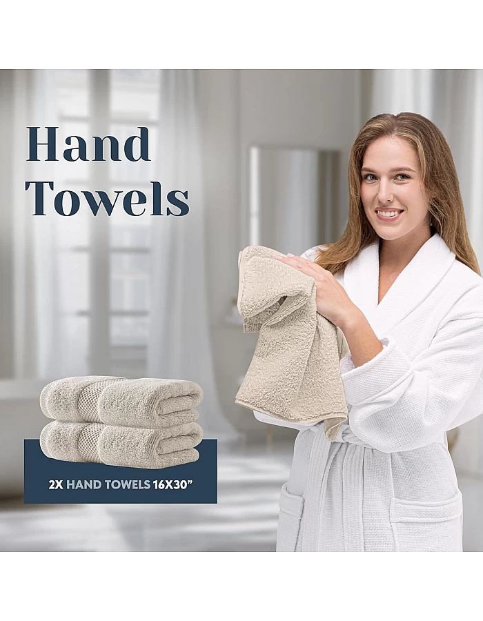 White Classic Luxury Bath Towel Set of 8 Pieces - 100% Turkish Cotton Highly Absorbent Towels for Bathroom, 2 Luxury Bath Towels 700GSM, 2 Hand Towels, 4 Washcloths, Wine Red