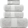 White Classic Luxury Bath Towel Set of 8 Pieces - 100% Turkish Cotton Highly Absorbent Towels for Bathroom, 2 Luxury Bath Towels 700GSM, 2 Hand Towels, 4 Washcloths, Wine Red