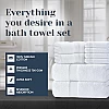 White Classic Luxury Bath Towel Set of 8 Pieces - 100% Turkish Cotton Highly Absorbent Towels for Bathroom, 2 Luxury Bath Towels 700GSM, 2 Hand Towels, 4 Washcloths, Wine Red