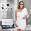 White Classic Luxury Bath Towel Set of 8 Pieces - 100% Turkish Cotton Highly Absorbent Towels for Bathroom, 2 Luxury Bath Towels 700GSM, 2 Hand Towels, 4 Washcloths, Wine Red
