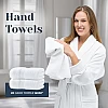 White Classic Luxury Bath Towel Set of 8 Pieces - 100% Turkish Cotton Highly Absorbent Towels for Bathroom, 2 Luxury Bath Towels 700GSM, 2 Hand Towels, 4 Washcloths, Wine Red