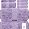 White Classic Luxury Bath Towel Set of 8 Pieces - 100% Turkish Cotton Highly Absorbent Towels for Bathroom, 2 Luxury Bath Towels 700GSM, 2 Hand Towels, 4 Washcloths, Wine Red